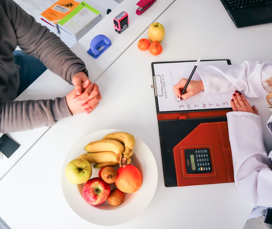 Expert nutrition specialist reviewing dietary guidelines